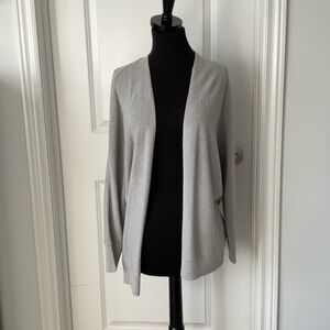 Dex silver sweater size small open wrap style euc